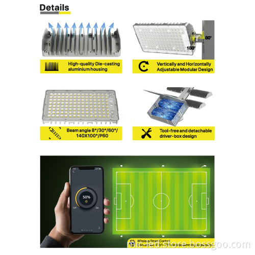 High Quality Waterproof LED Flood Light for Stadium and Football Field